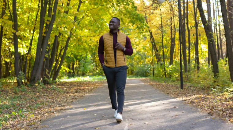 man walking outdoors 