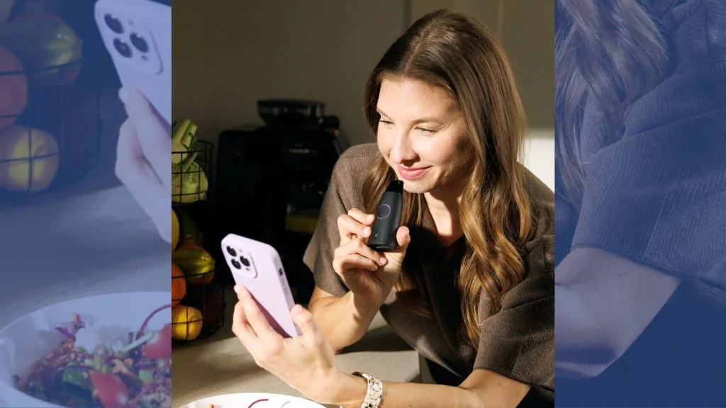 A person using the Lumen app