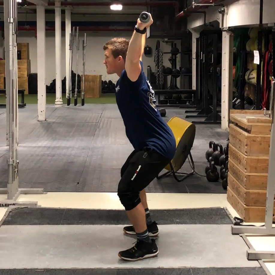 Drive Up and Stand Overhead Squat Middle 2