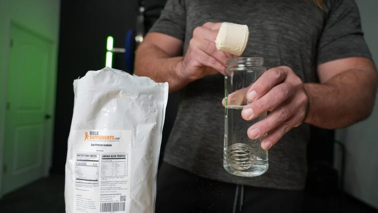 Our tester using Bulk Supplements Soy Protein.