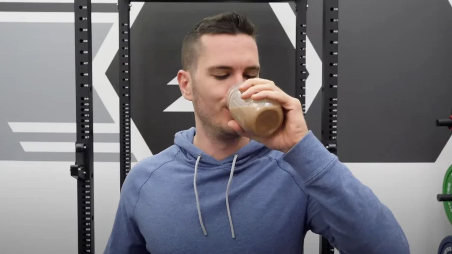 Nick English trying Extreme Milk Chocolate flavored Optimum Nutrition Whey Protein.