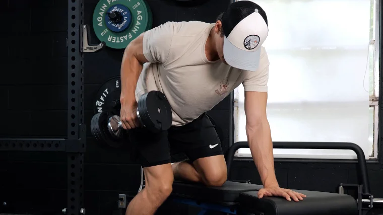 Jake Doing Rows with the Snode Adjustable Dumbbells