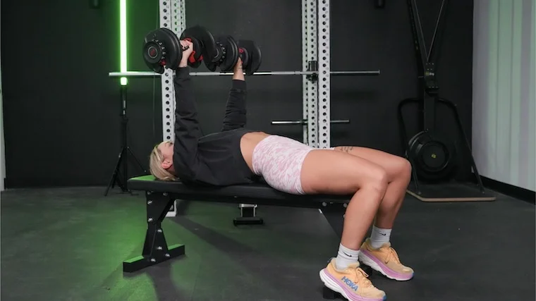 Our tester training atop the Bells of Steel Flat Utility Bench
