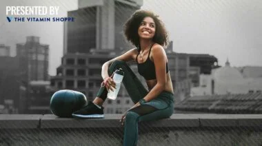 Woman with a water bottle.