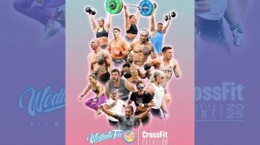 A Wodland Fest poster featuring a collage of athletes competing
