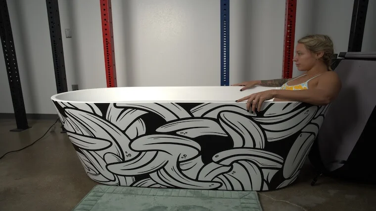 Our tester sitting in the Polar Monkeys Brainpod 2.0