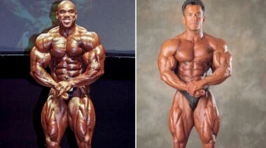 Bodybuilders Flex Wheeler and Lee Labrada