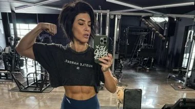 Dann Linn Bailey poses in the gym.