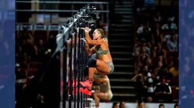 Wells competing at the CrossFit Games
