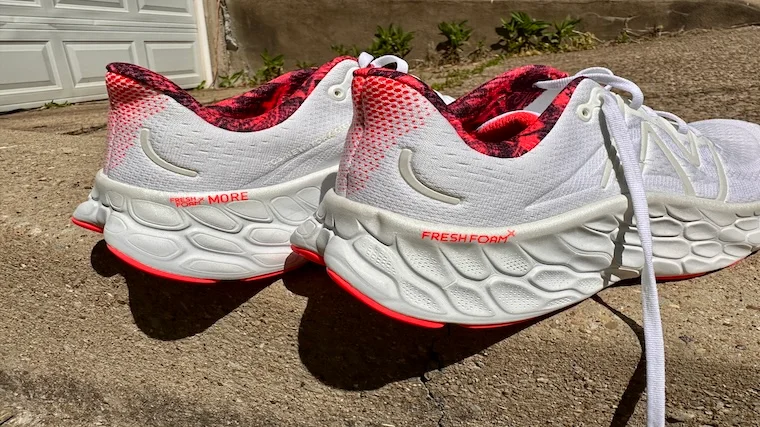The midsole cushioning of the New Balance Fresh Foam X More v4 running shoes