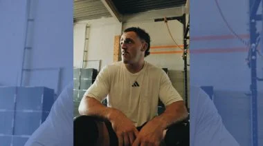 Harry Lightfoot hanging out in a gym