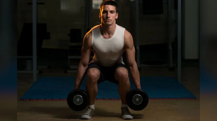 dumbbell squat movement
