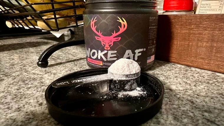 A scoop of Bucked Up Woke AF Pre