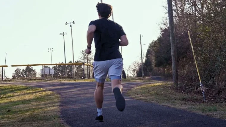 running on the road