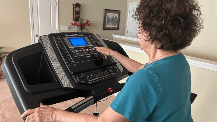 Console on a NordicTrack T-Series Treadmill.
