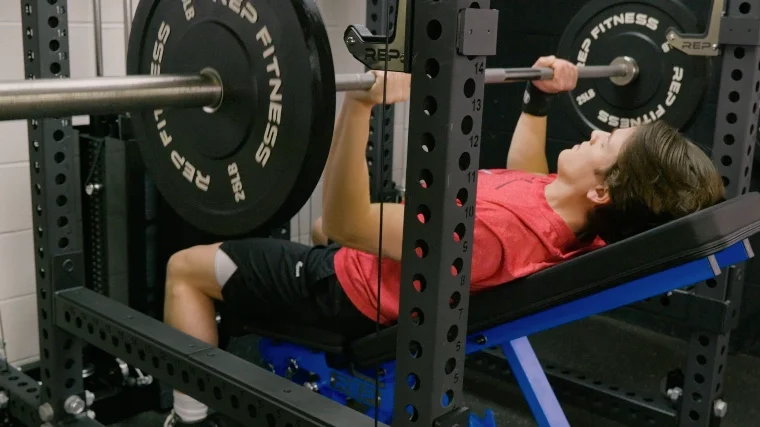 Jake Incline Benching with the AB-3000 2.0