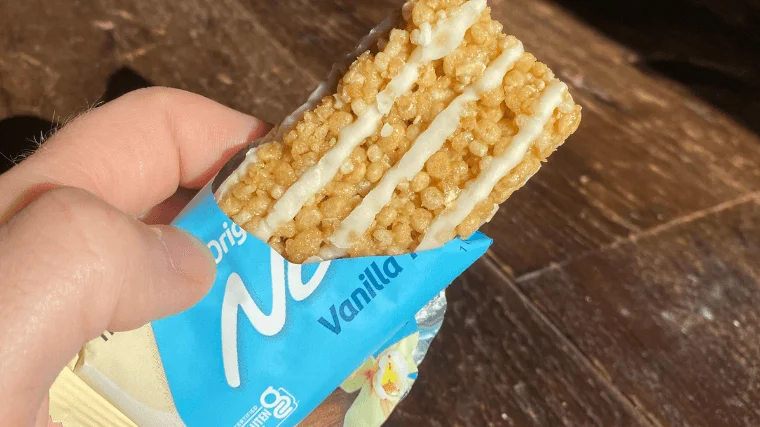 An unwrapped NuGo Protein Bar