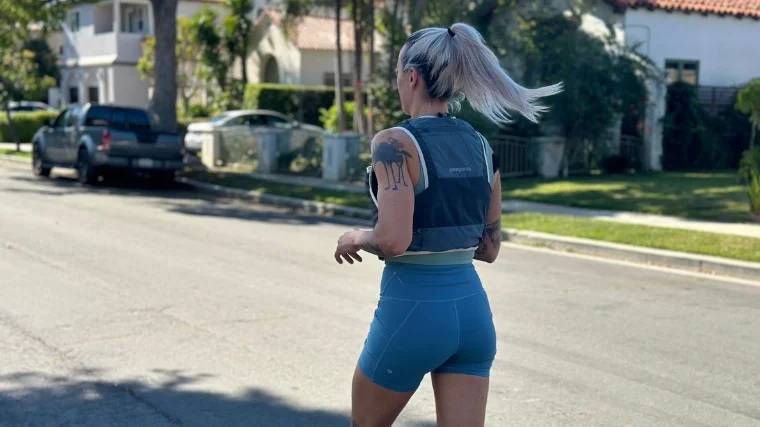 Back of the Patagonia Slope Runner Vest.