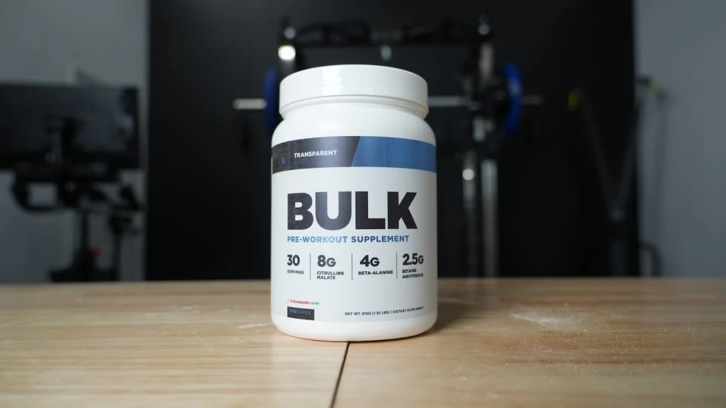 best-pre-workout-supplements-featured-image transparent labs bulk on a wooden table