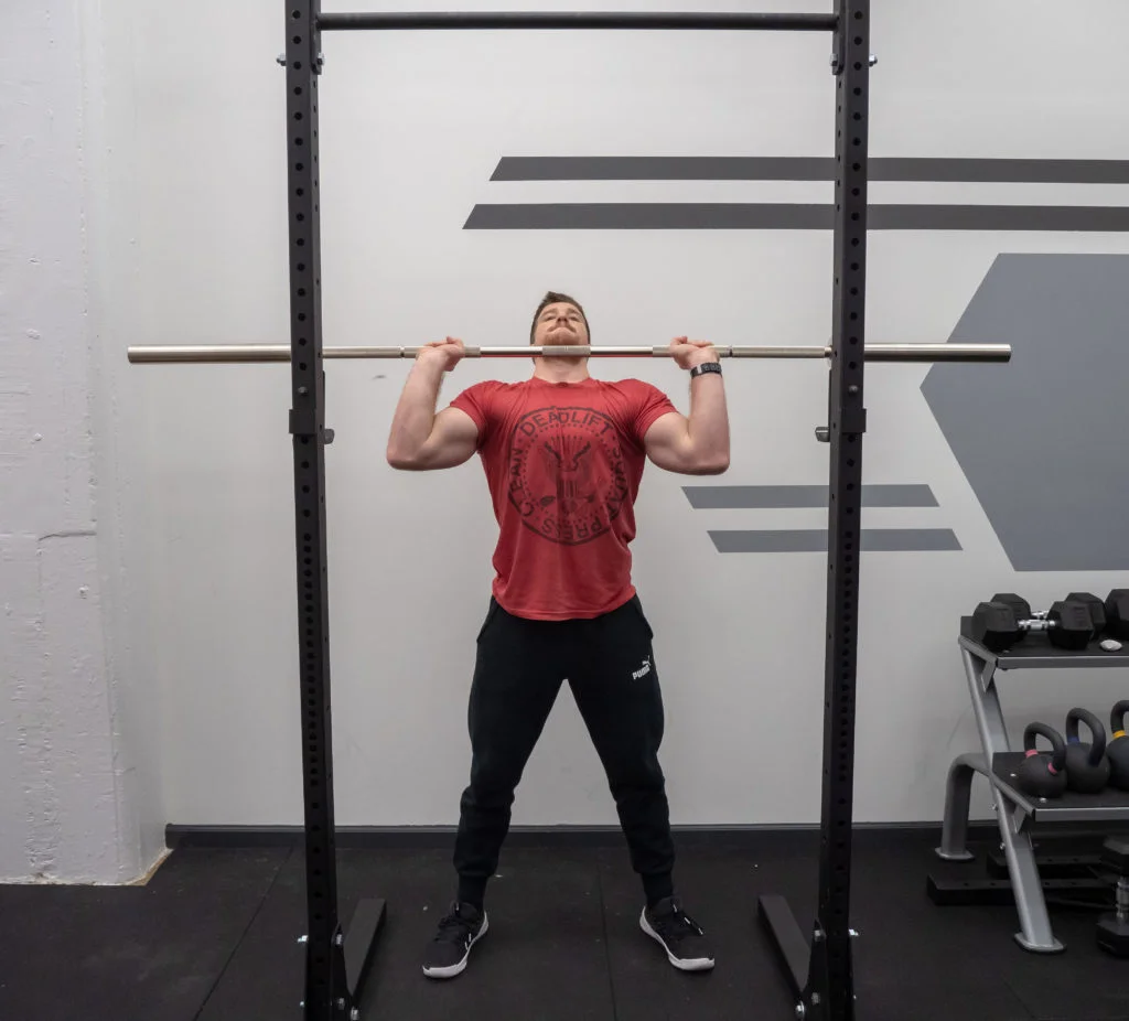Push Press Exercise Guide Aggresive Drive Up