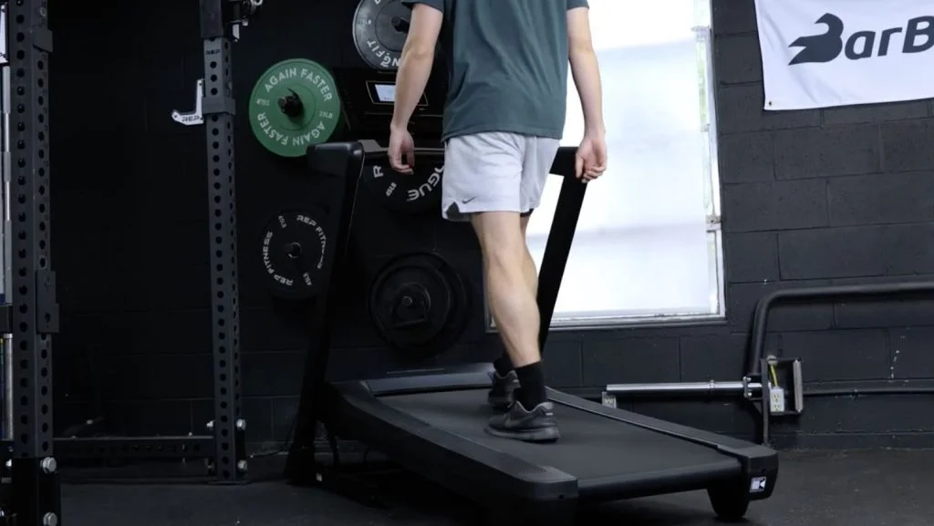 Our tester walking on the NordicTrack EXP 7i.