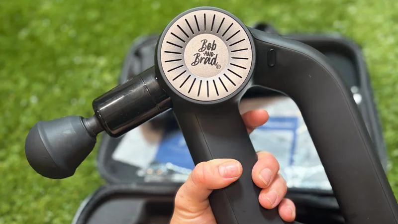 Side view of the Bob & Brad D6 Pro Massage Gun