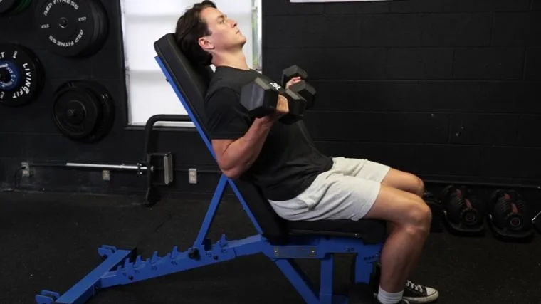 incline dumbbell curl