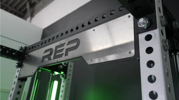 rep pr 5000 squat rack rep logo top of rack