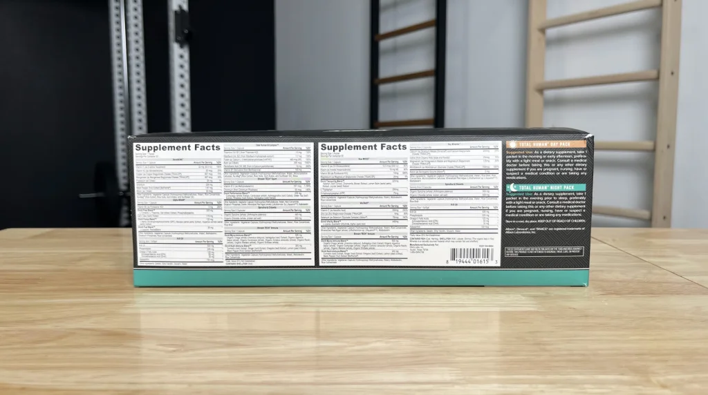 Onnit Total Human nutrition label