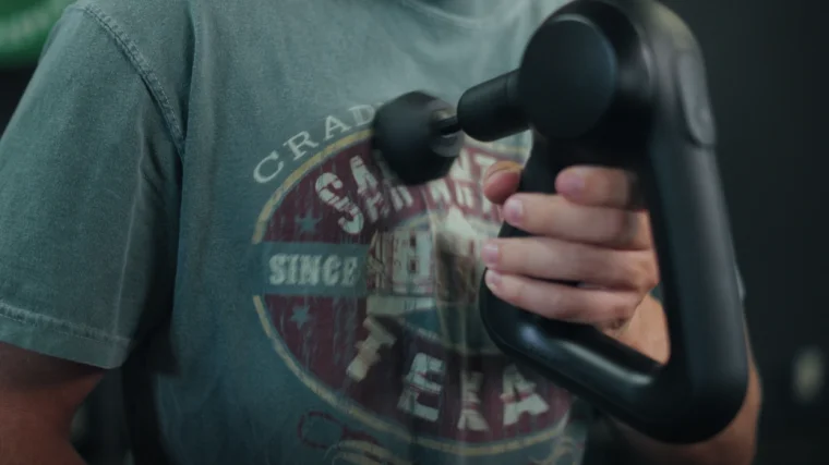 Jake Using the Theragun Prime