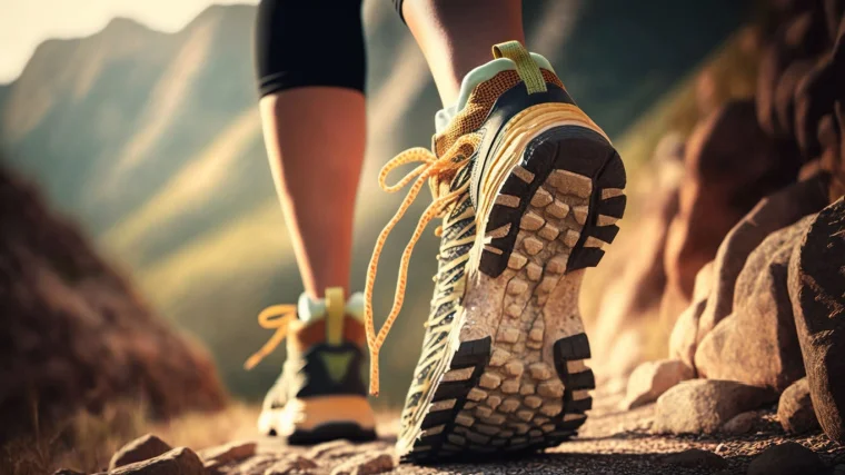 A person on a morning walk outdoors.