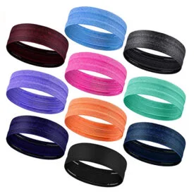 SATINIOR 10 Pieces Non-Slip Headbands