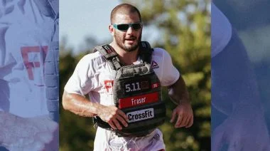 Mat Fraser runs in a competition