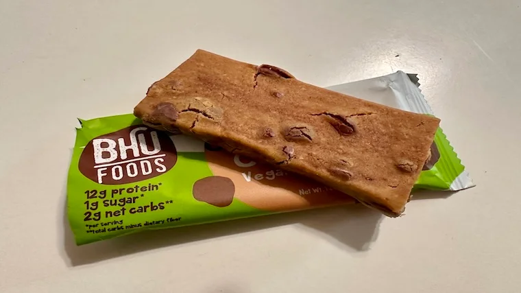 Bhu-Foods-Vegan-Protein-Bar-Ben Emminger-1 An unopened BHU Foods Vegan Protein Bar