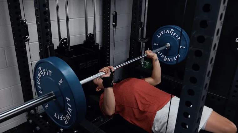Jake Bench Pressing with the Living.Fit Barbell