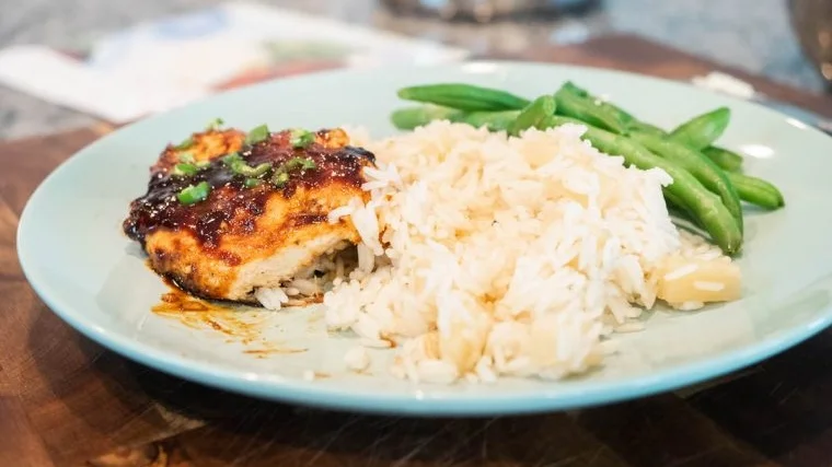 A rice dish from the Hello Fresh meal delivery service.