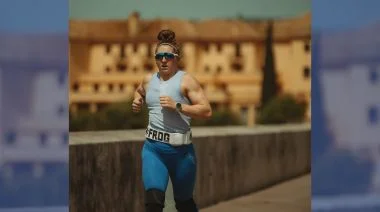 Lucy Campbell jogging