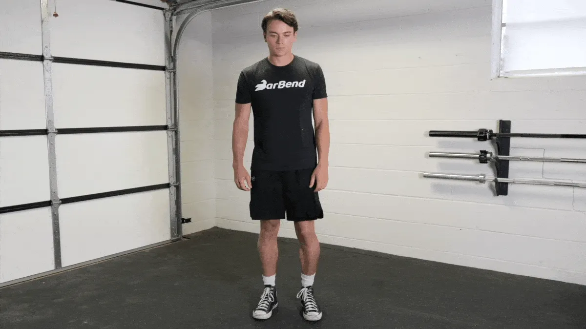 A person doing the lateral lunge.