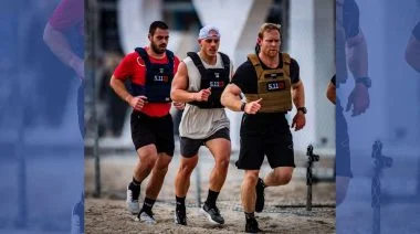 World Fitness Project athletes are shown running