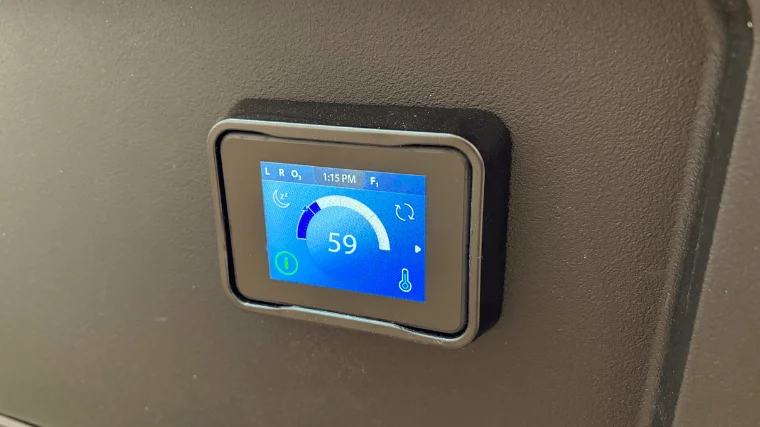 The Renu Therapy Cold Stoic 3.0 cold plunge tub's Wi-Fi-enabled chiller control panel