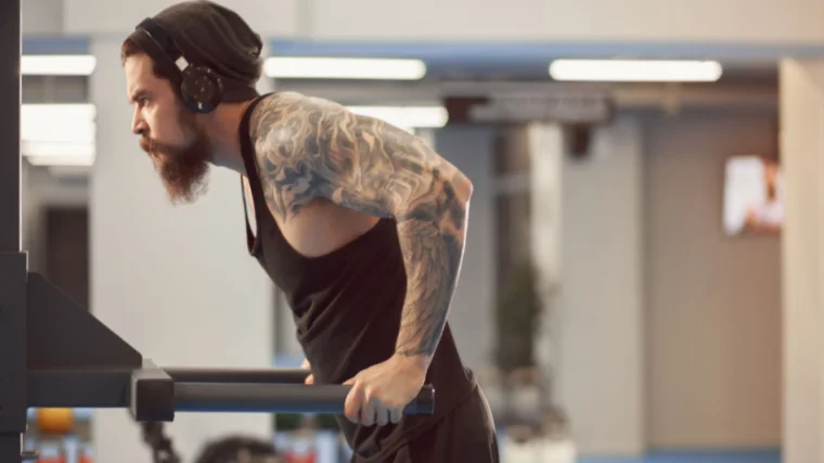 Man Doing Dips