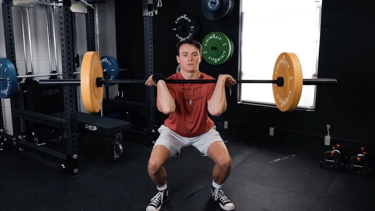 Jake Power Cleaning with the Living.Fit Barbell