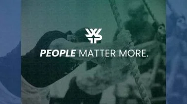 A World Fitness Project logo is centered above the words "PEOPLE MATTER MORE"