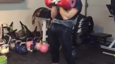 kettlebell clean and jerk