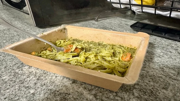 A fully-prepared meal from Splendid Spoon meal delivery services