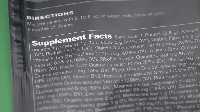 Ladder Greens ingredients