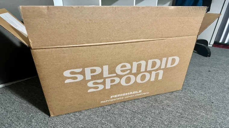 A freshly-received weekly order of Splendid Spoon meals