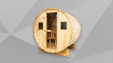 Extra-Wide Thermowood Barrel Sauna Feature