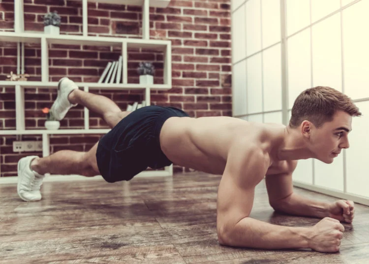forearm plank with leg lift