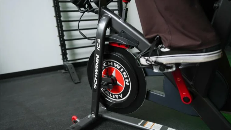 Our tester tester on the similar Schwinn IC4.